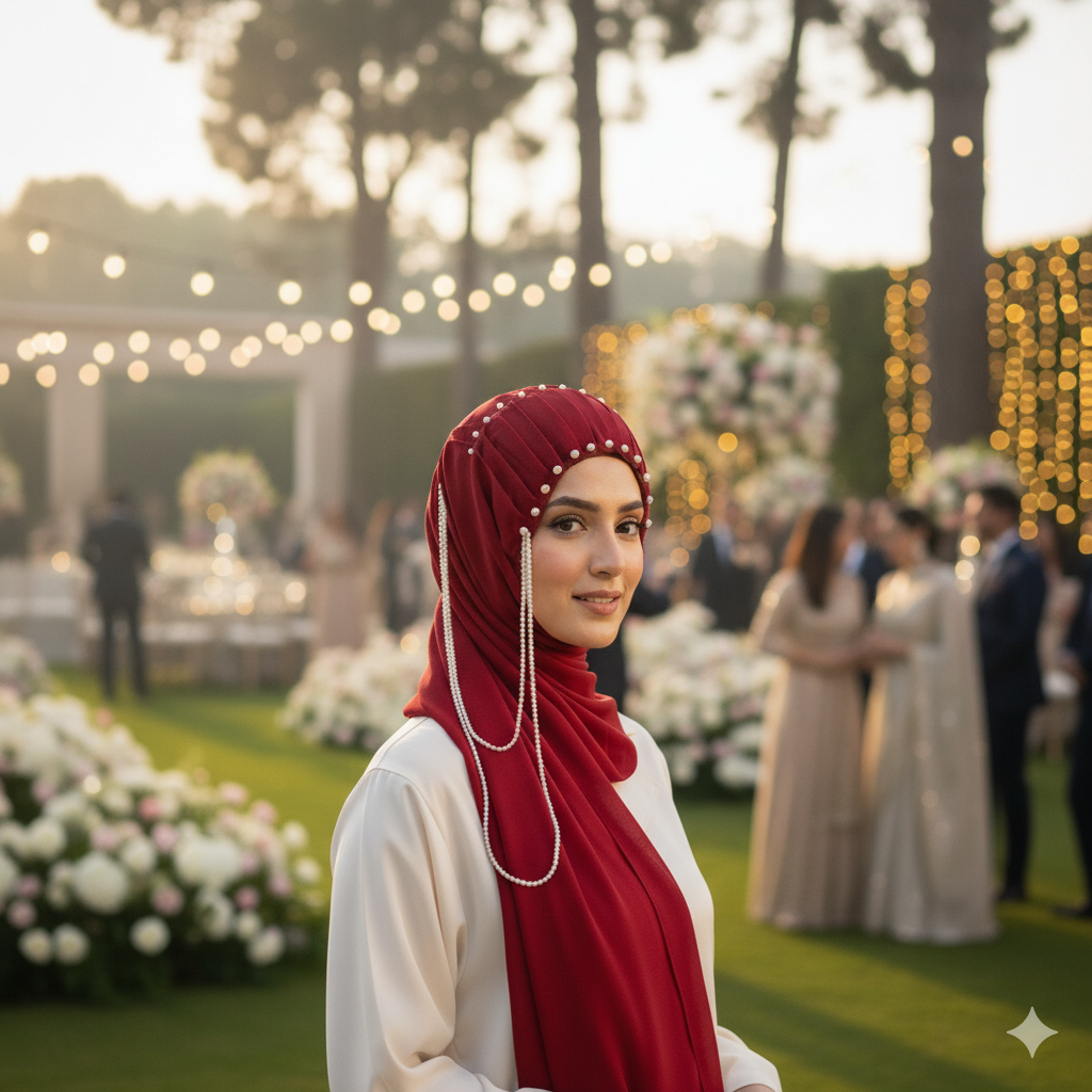 Beaded Tassel Hijab