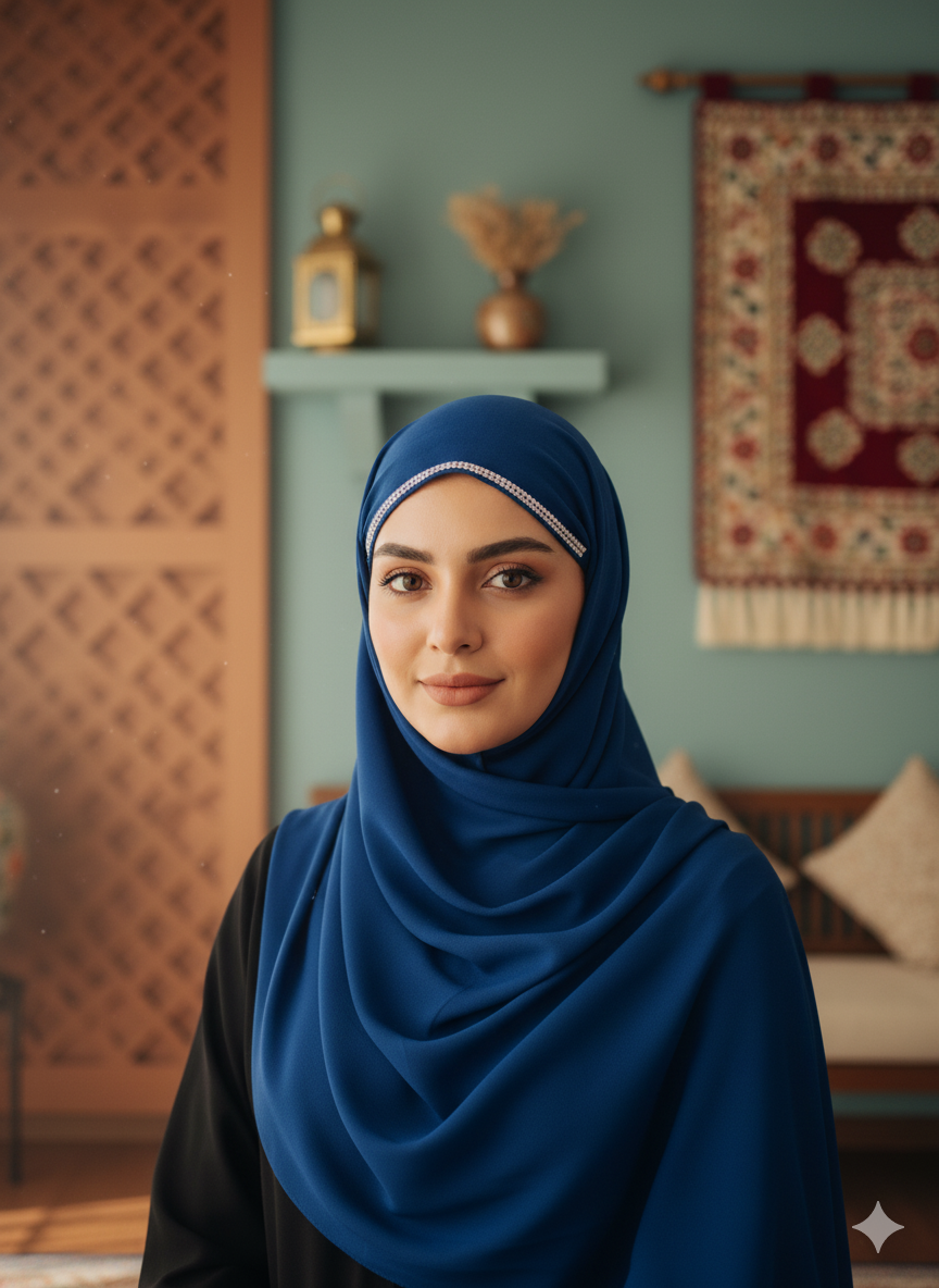 Instant Hijab - Royal Blue