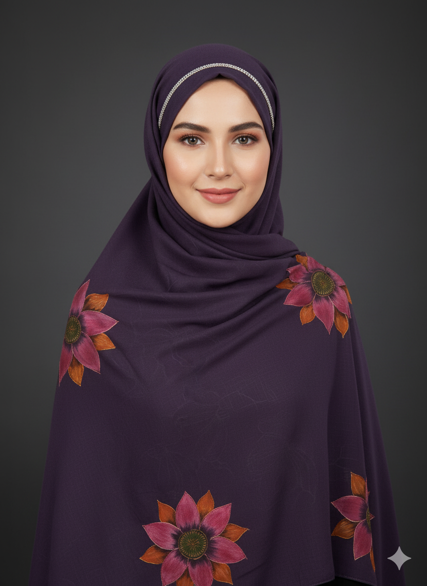 Floral Painted - Purple