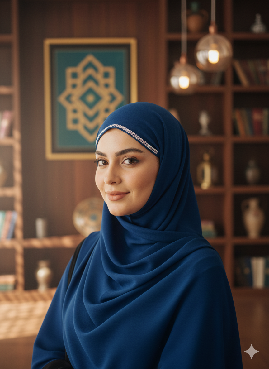 Instant Hijab - Royal Blue