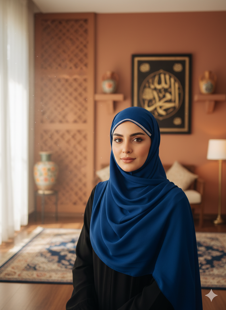 Instant Hijab - Royal Blue