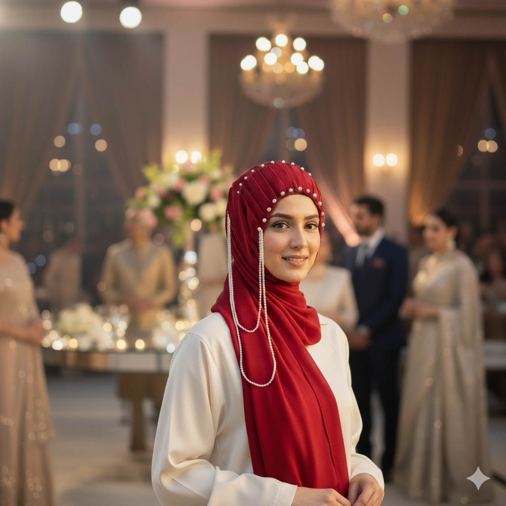 Beaded Tassel Hijab