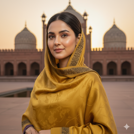 Silky Gold Print - Stole